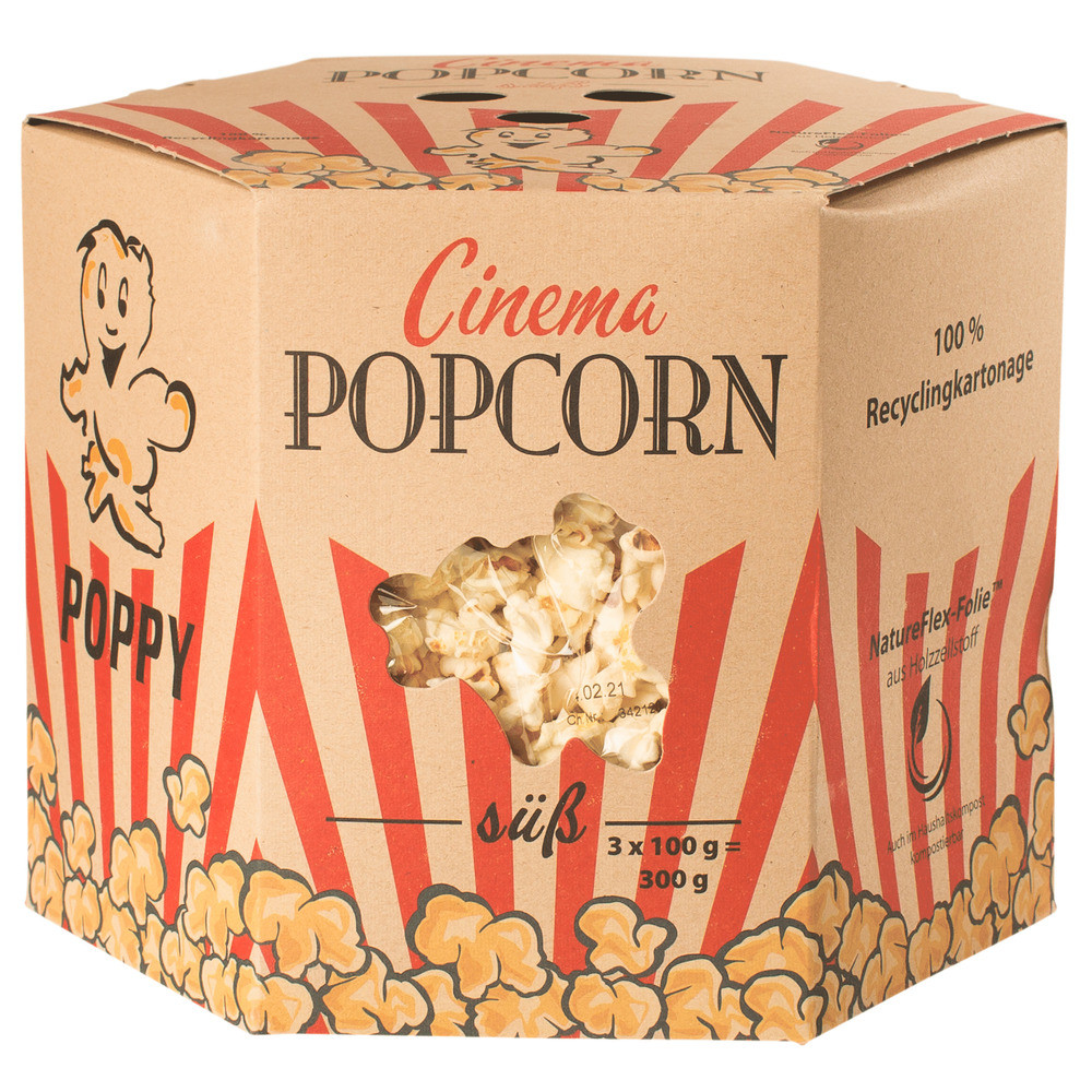 Cinema Popcorn, słodki, w ekologicznym pudełku