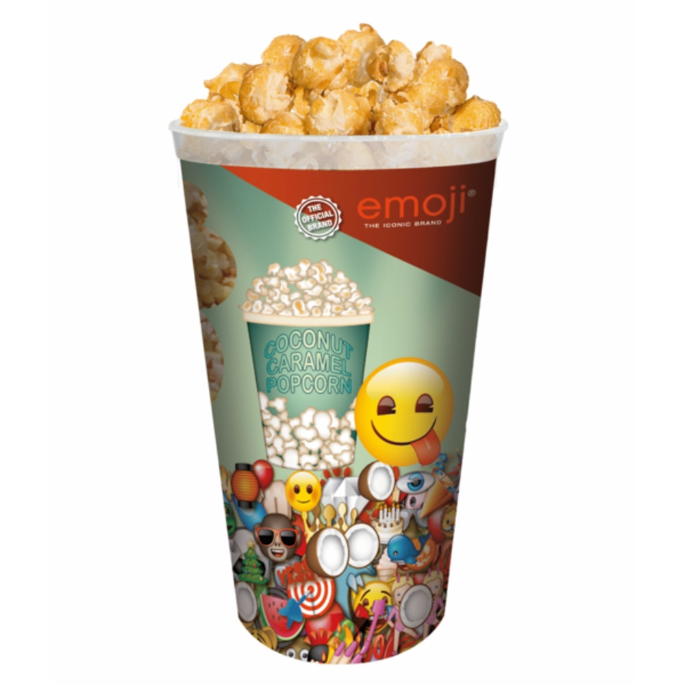 emoji, Crunchy Coconut Caramel Popcorn