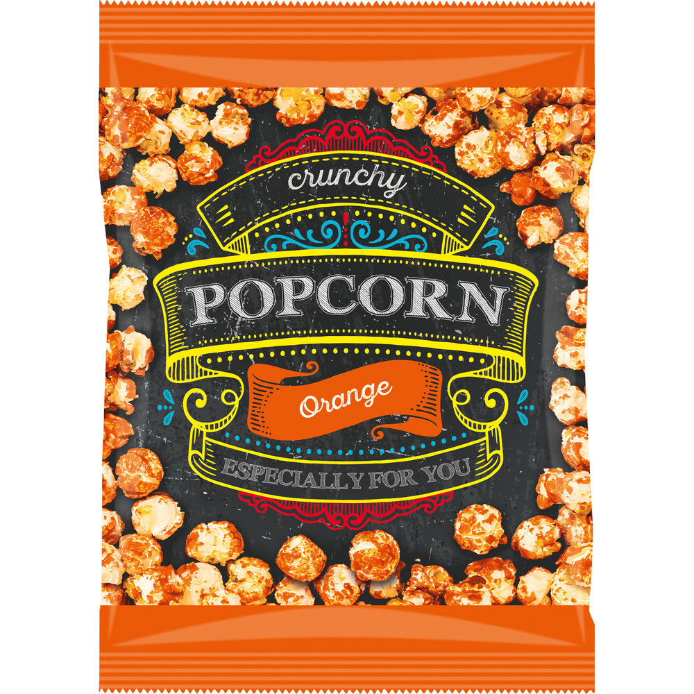 Crunchy Popcorn pomarańczowy  (1)