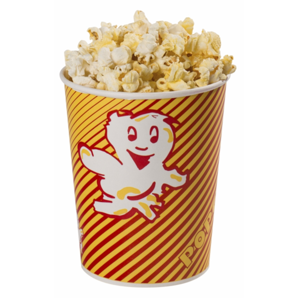 Kubek do popcornu Poppy czerwono - żółty, rozmiar 1
