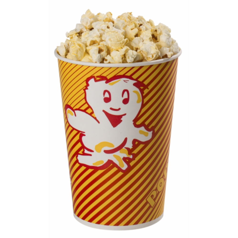 Kubek do popcornu Poppy czerwono-żółty, rozmiar 2