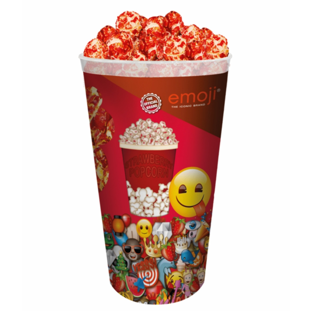 emoji, Crunchy Strawberry Popcorn