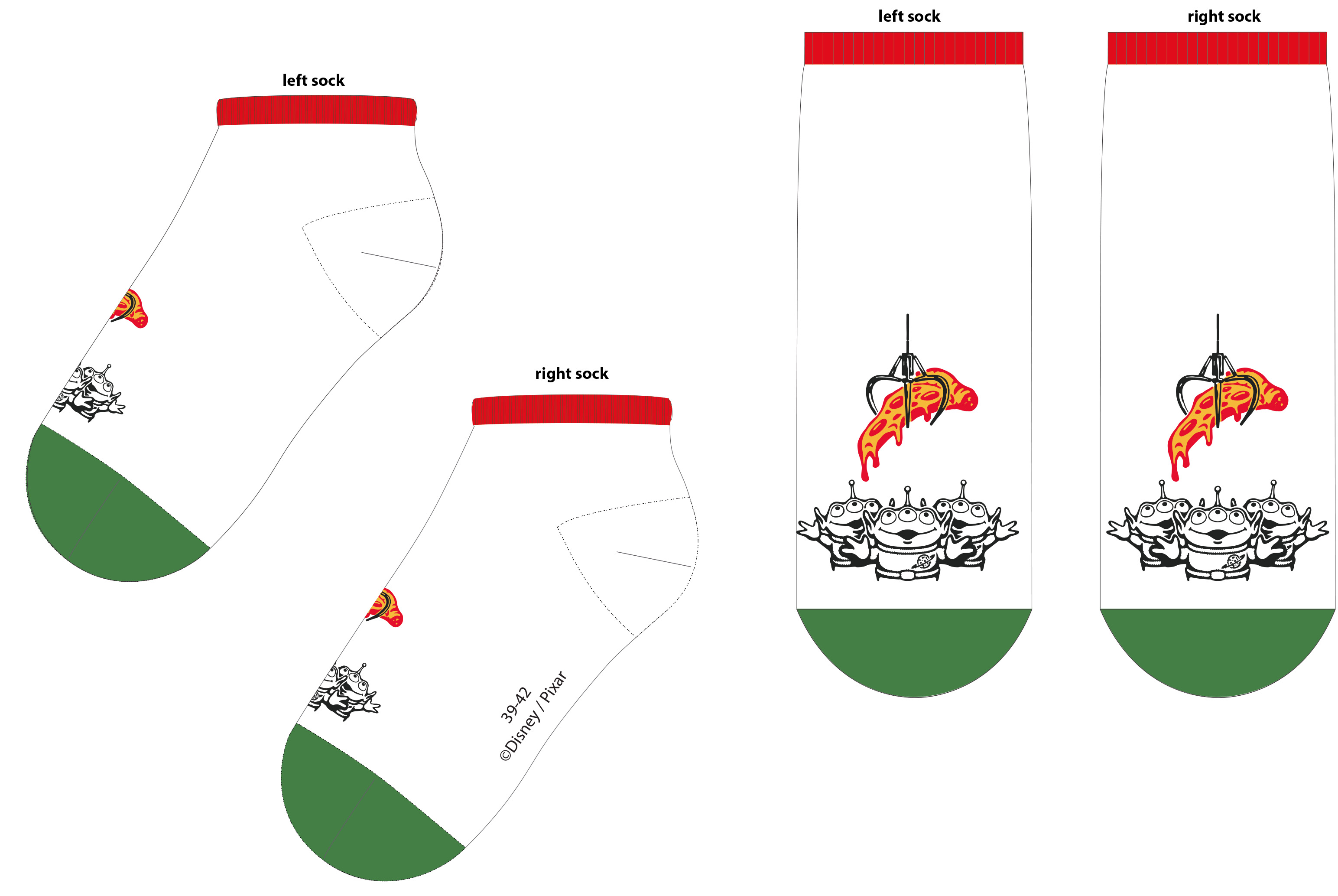 Skarpetki stopki 35-38 Pizza
