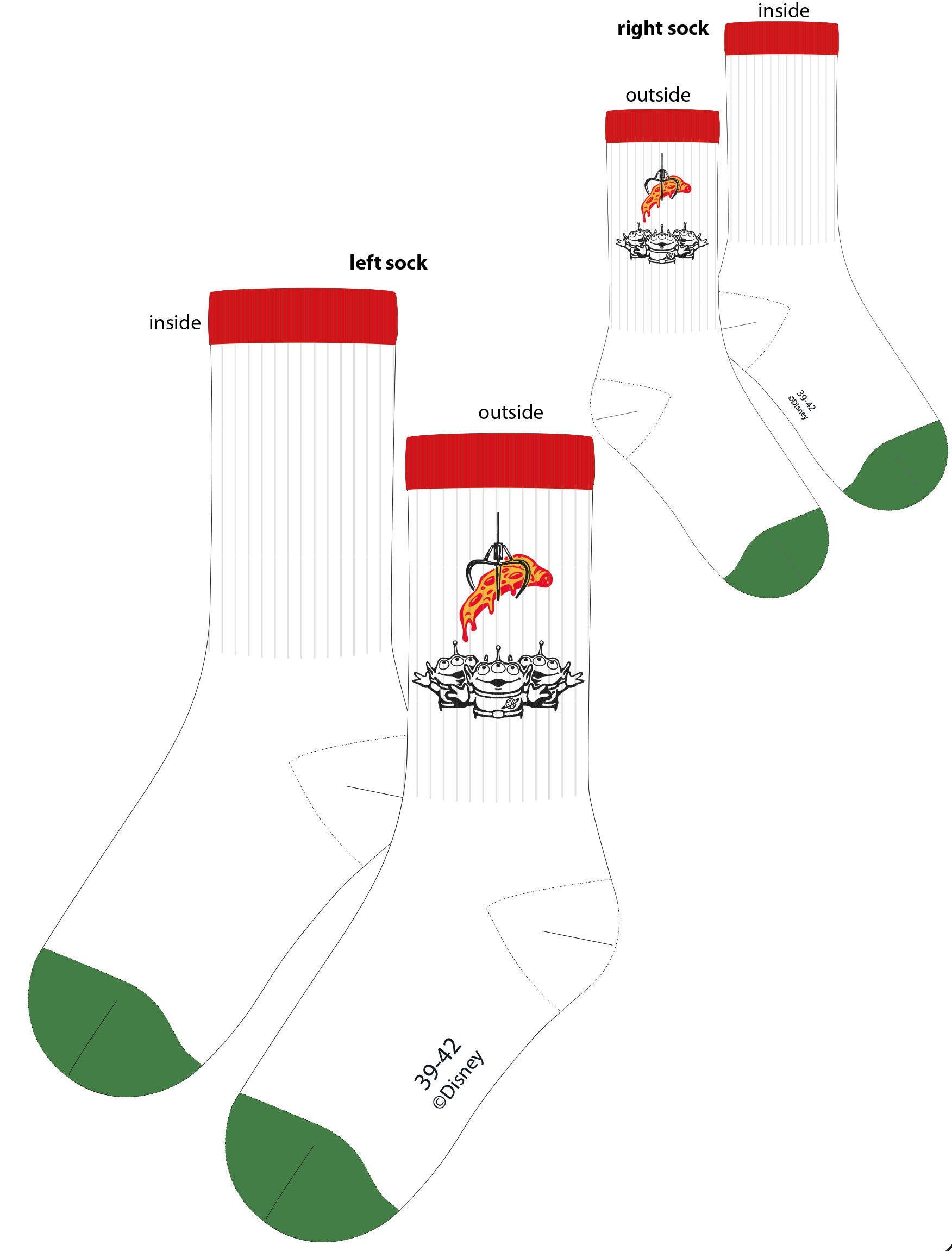 Skarpetki 35-38 Pizza